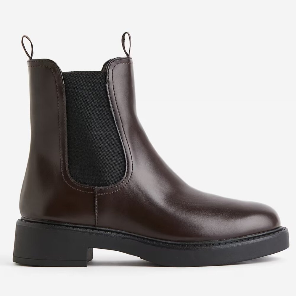 NWT H&M Chelsea Boots Dark Brown Womens Size 11